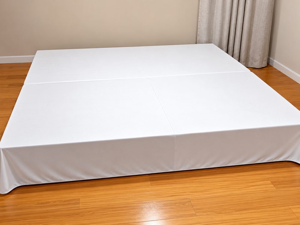White skirted stage