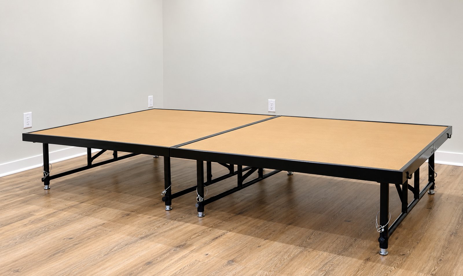 Double-wide stage platform setup